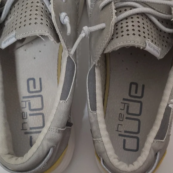 Hey Dude Welsh Grip Shoe Men's Light Gray Size 10 - Picture 6 of 8